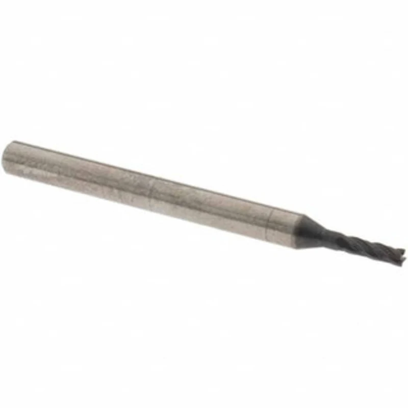 OSG 1/16, 3/16 LOC, 1/8 Shank Diam, 1-1/2 OAL, 4 Flute, Solid Carbide Square End Mill Single End, TiAlN Finish, Spira...